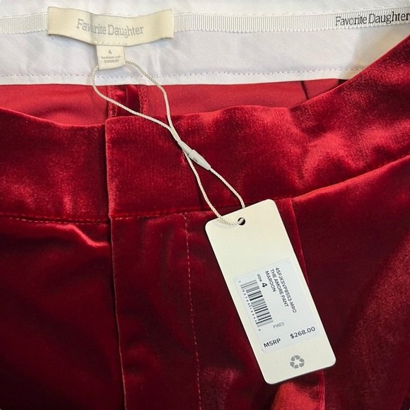 Favorite Daughter The Amore Pant Women’s Red Velvet Maroon Size 4 NWT - Picture 8 of 11